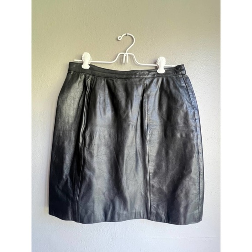 Vintage‎ Wilson Suede & Leather Mini Skirt Women 12